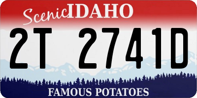 ID license plate 2T2741D