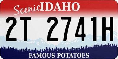 ID license plate 2T2741H