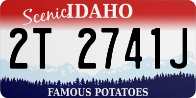 ID license plate 2T2741J