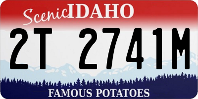 ID license plate 2T2741M