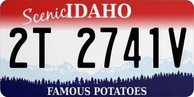 ID license plate 2T2741V