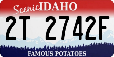 ID license plate 2T2742F