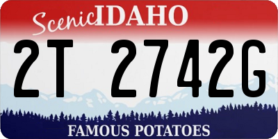 ID license plate 2T2742G