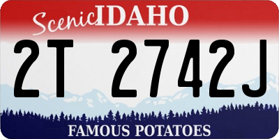 ID license plate 2T2742J