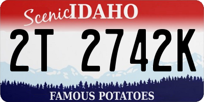 ID license plate 2T2742K