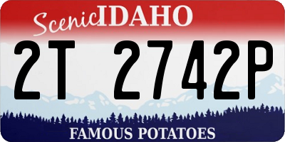 ID license plate 2T2742P