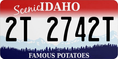ID license plate 2T2742T