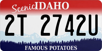 ID license plate 2T2742U
