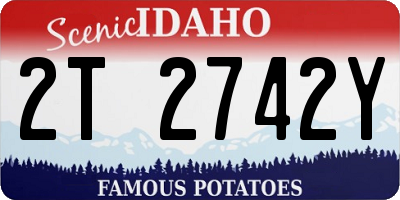 ID license plate 2T2742Y