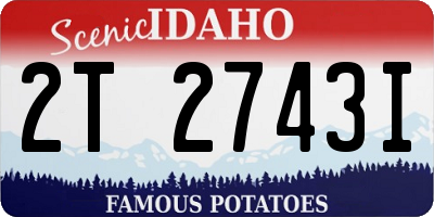 ID license plate 2T2743I