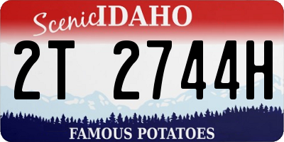 ID license plate 2T2744H