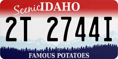 ID license plate 2T2744I