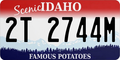 ID license plate 2T2744M