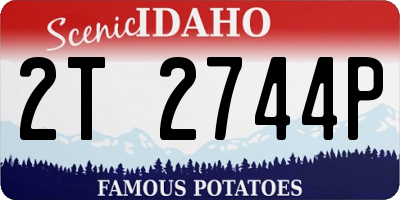 ID license plate 2T2744P