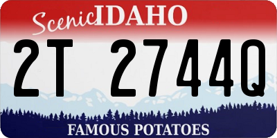 ID license plate 2T2744Q