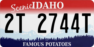 ID license plate 2T2744T