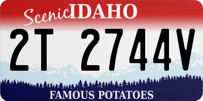 ID license plate 2T2744V