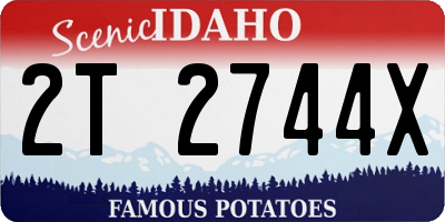 ID license plate 2T2744X