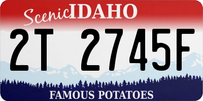 ID license plate 2T2745F