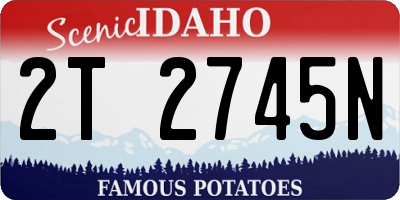 ID license plate 2T2745N