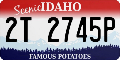 ID license plate 2T2745P