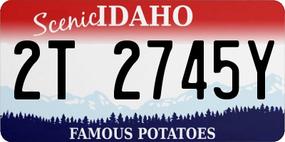ID license plate 2T2745Y