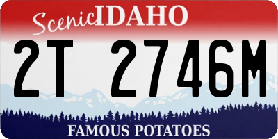 ID license plate 2T2746M