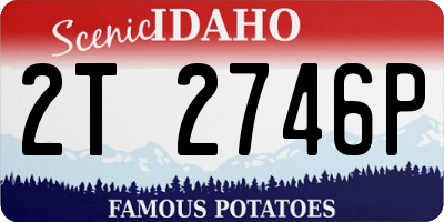 ID license plate 2T2746P