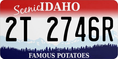 ID license plate 2T2746R