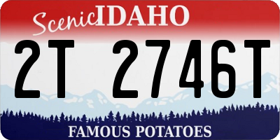 ID license plate 2T2746T