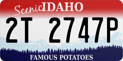 ID license plate 2T2747P