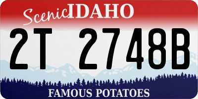 ID license plate 2T2748B