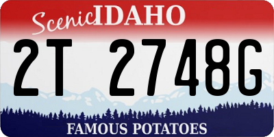 ID license plate 2T2748G