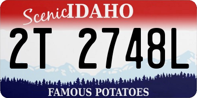 ID license plate 2T2748L