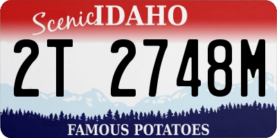 ID license plate 2T2748M