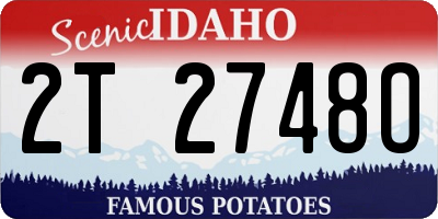 ID license plate 2T2748O