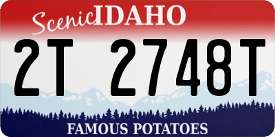 ID license plate 2T2748T