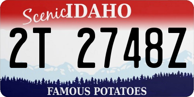 ID license plate 2T2748Z