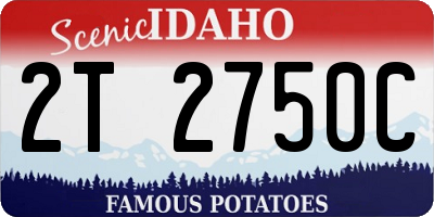ID license plate 2T2750C