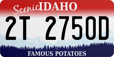 ID license plate 2T2750D