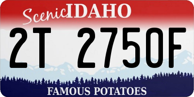 ID license plate 2T2750F