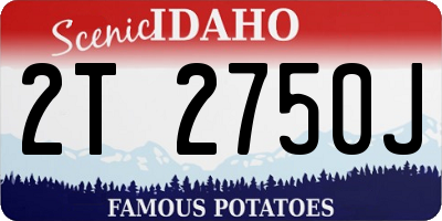 ID license plate 2T2750J