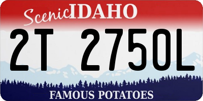 ID license plate 2T2750L