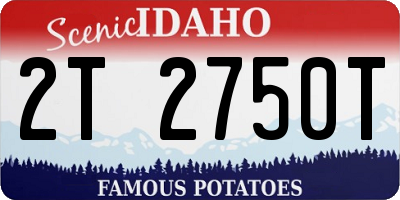 ID license plate 2T2750T
