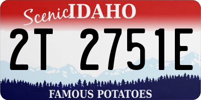 ID license plate 2T2751E