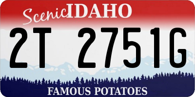 ID license plate 2T2751G