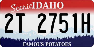 ID license plate 2T2751H