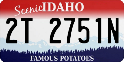 ID license plate 2T2751N