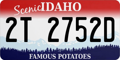 ID license plate 2T2752D