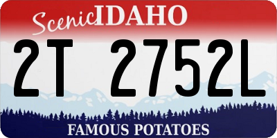 ID license plate 2T2752L